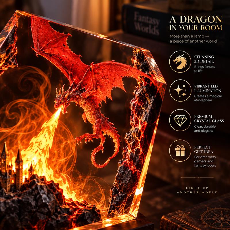 Fire Dragon Halloween Lamp By Lukky